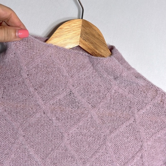 Eileen Fisher Peruvian Alpaca Fluff Funnelneck Sweater in Dusty Pink Size M - Picture 5 of 9